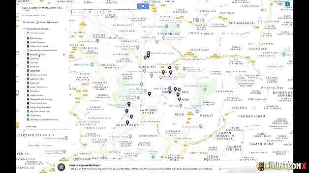 Mongermap of Kuala Lumpur